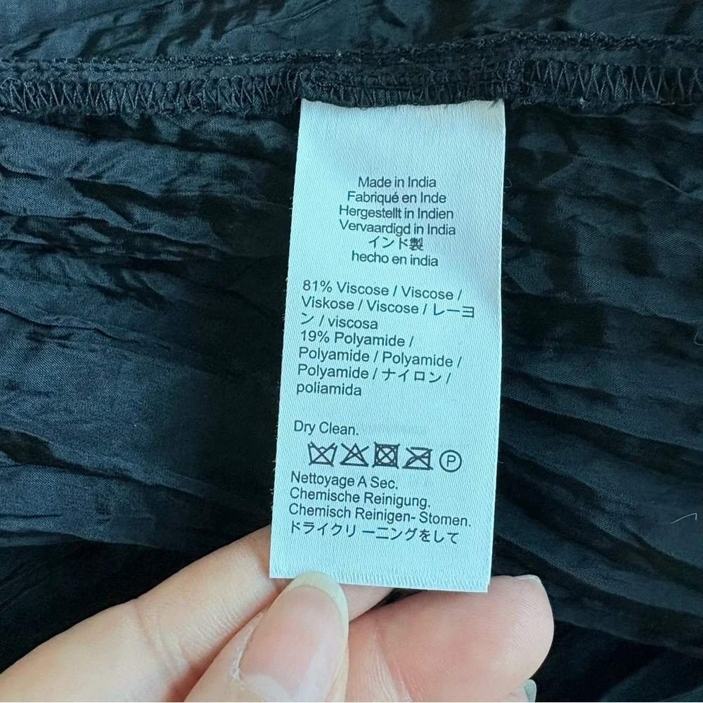 J. Crew Black Palermo Viscose Blend Crinkle Dress - Picture 11 of 13